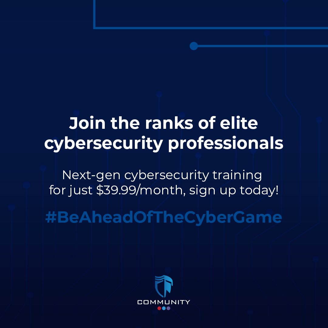 Elevate your #CybersecurityTraining w/ our brand NEW Professional Subscription Plan for #ITProfessionals.​

Access 300+ #Scenarios, 40+ Skills Development Playlists, 5 #CareerPaths, 24/7 Customer Support & more!

Join now 👉 app.cyberranges.com ​

#BeAheadOfTheCyberGame