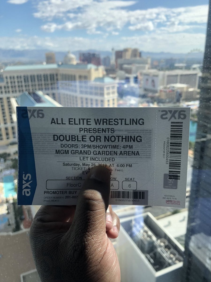 We started this since the first @AEW show 5yrs ago and I’ve been FRONT ROW every since, real 4THROPE everybody else be pretending, I’m the biggest wrestling fan in the world I’ll go chair for chair with ANYBODY #FLYGOD