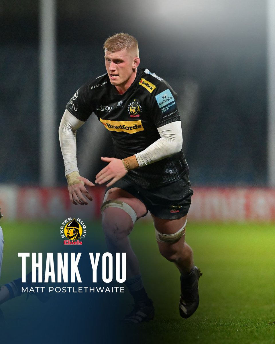 Matt Postlethwaite has been forced to retire from rugby on medical grounds 🤕

He retires after 3⃣ appearances and 1⃣ try as a Chief.

🗞️: bit.ly/3Vifen5

Thank you Matt! 👏

#JointheJourney