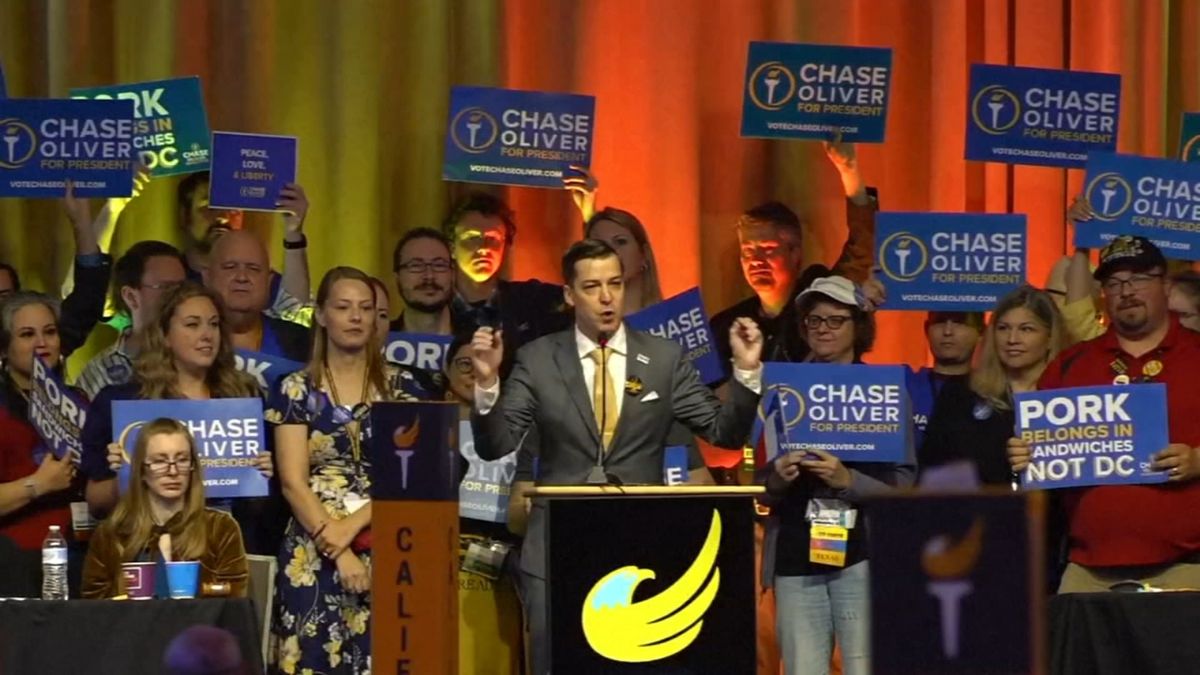 Libertarians nominate Chase Oliver for president, rejecting RFK Jr. and Trump abc7ne.ws/4eaOzQz