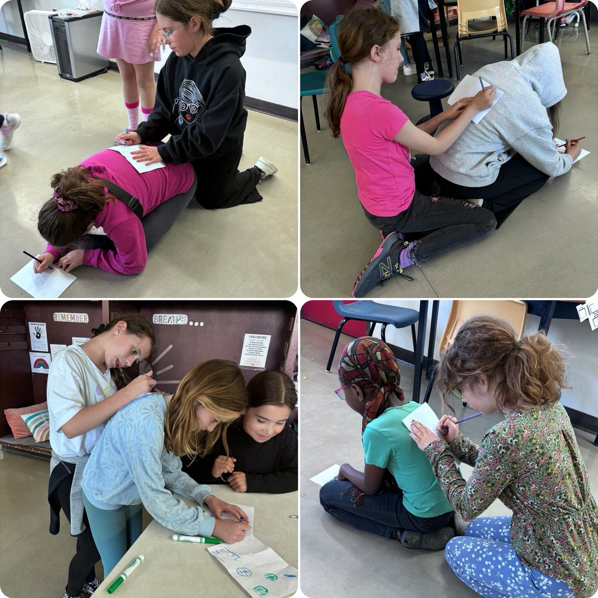 MeganSomers11's tweet photo. Had lots of fun team building with the grade 4s and 5s! Trying to draw what their parter is drawing on their backs, human knot and charades! 
@BrookhouseElem  @HRCE_NS @HRCESchoolsPlus #CYCP https://t.co/rQTyeX4DkF