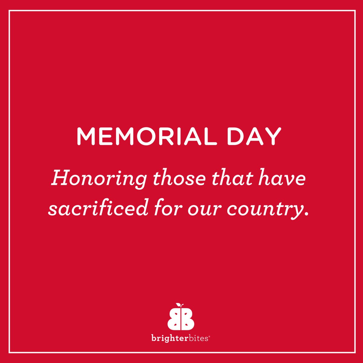 On this Memorial Day, we are honoring and remembering those that have sacrificed for our country. #MemorialDay