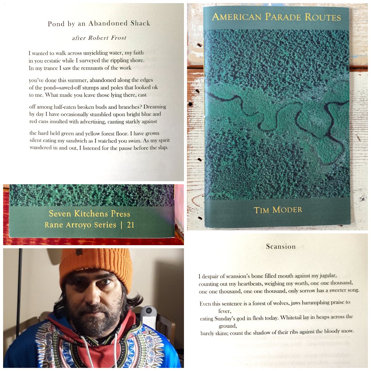 Snagged a copy of Chippewa poet-extraordinaire @ModerTim's latest chapbook last night @RoscoeBooks & got him to write a note in it for me. Wonderful reading, Tim, TY! sundaysalon-chicago.com 🌈💚🙏