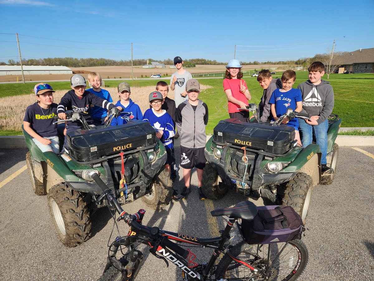 OPP_WR's tweet photo. #HuronOPP detachment had a visit from the #Zurich Mennonite Church boy's club. These polite and funny young guys had a chance to climb through a cruiser, and check out the #OPP patrol ATV's and bicycles. #communityengagement #Bluewater #centralhuron #youthengagement ^cs. https://t.co/iIxG2UYJeT