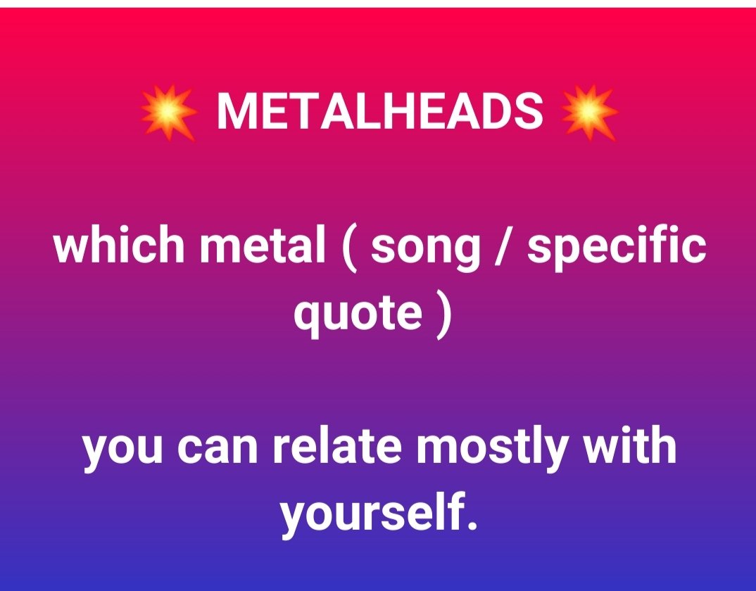 mdimranmollah's tweet photo. Song / quote you can relate yourself....
#metalhead_headbangerhq #metal #metalmusic #HeavyMetalmusic #MetalHead #livemusic #worldtour #metalband #metalconcert #rocknroll
#metalheads #MetOnTour #worldwiredtour https://t.co/kxtXNbVA8g