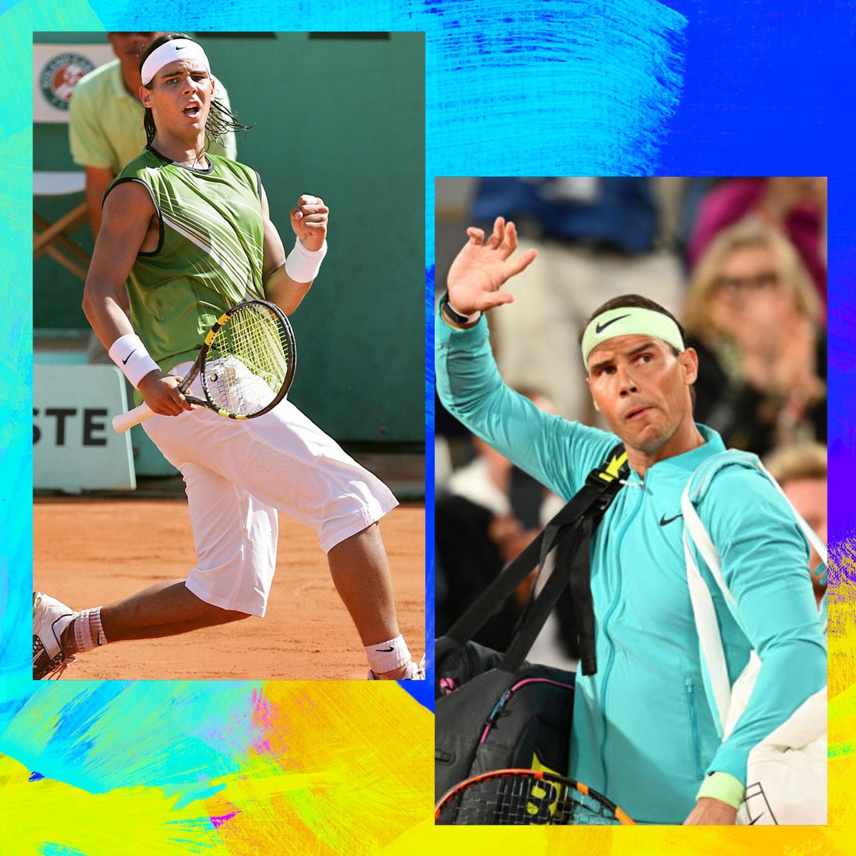 📸 27th May 2005 📸 27th May 2024 Exactly 19 years apart, 19 years of memories at Roland Garros. Thank you @RafaelNadal
