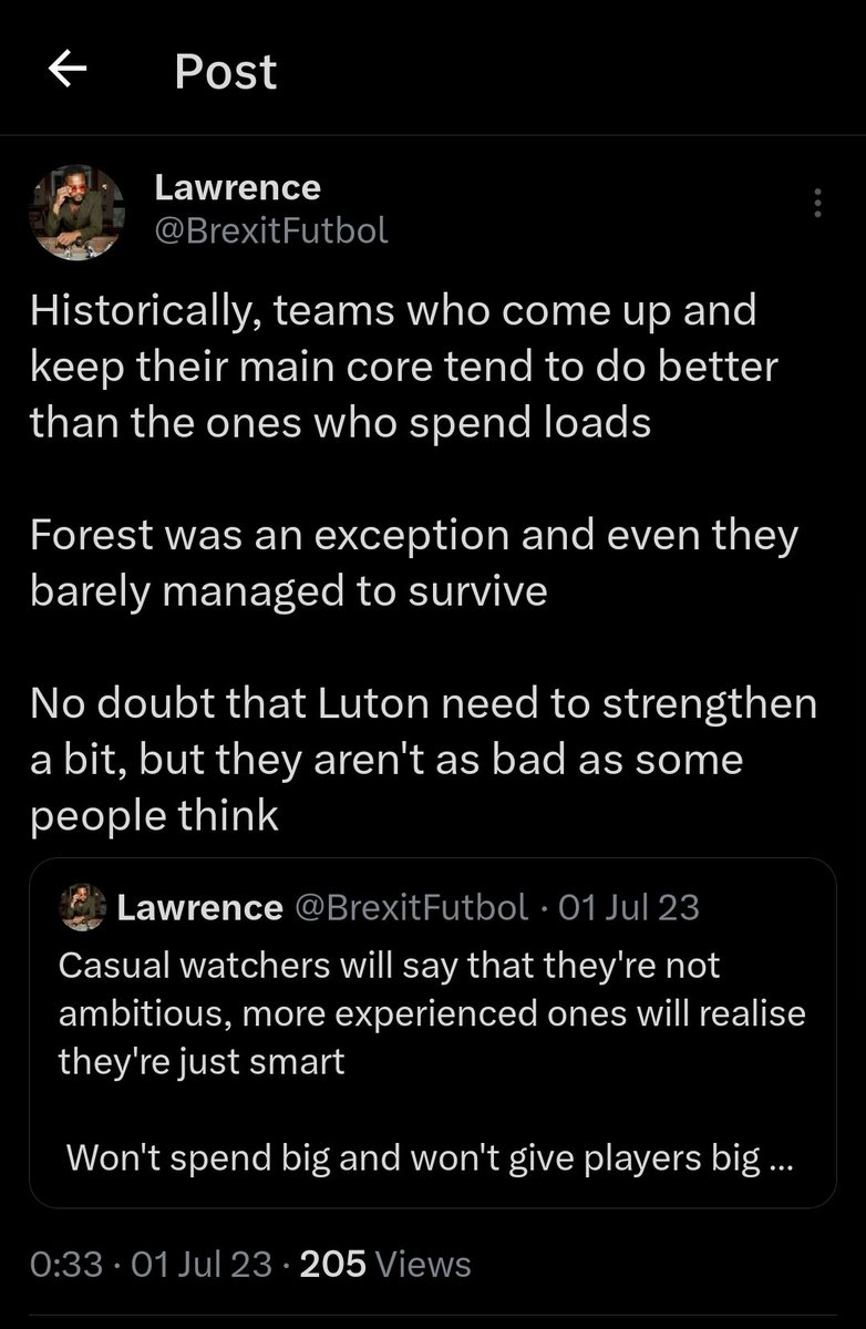 LawrenceVee_'s tweet photo. Ben is talking about the EXACT same formula I've been talking about for basically a year now

Keep the core, keep the emotionally connected players, make sure the fitness levels are good, buy a goal scorer and a keeper *if needed*

Lets see what Ipswich, Ston, Leicester do now... https://t.co/V11sZFqv8k