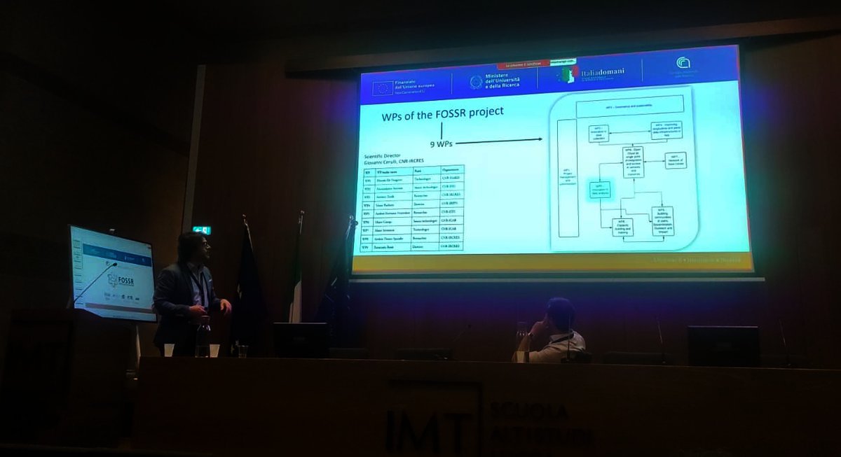 Giovanni Cerulli (@cnr_ircres), FOSSR scientific coordinator, took part in the workshop 'Machine Learning for Data&Algorithm-sharing in Social Science' by @IMTLucca, presenting the paper 'Data-driven policy learning, the role of FOSSR'.

For more on FOSSR: fossr.eu