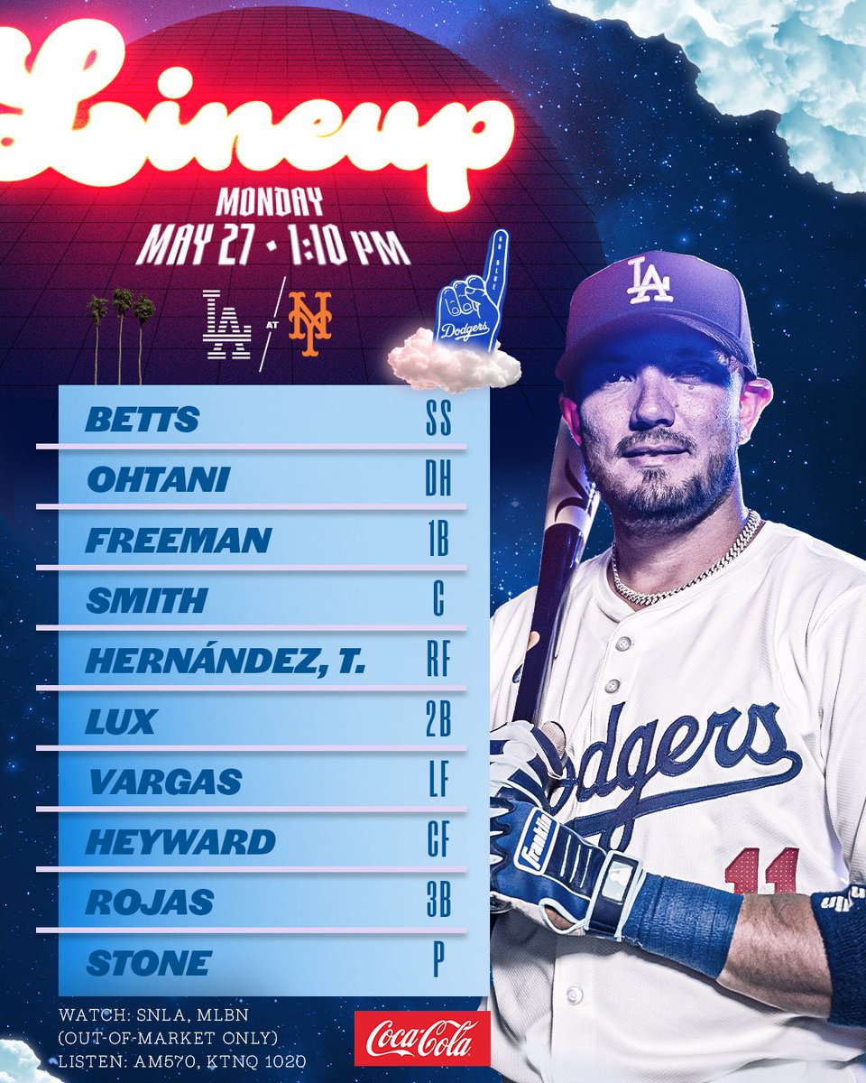 Today’s #Dodgers lineup at Mets: