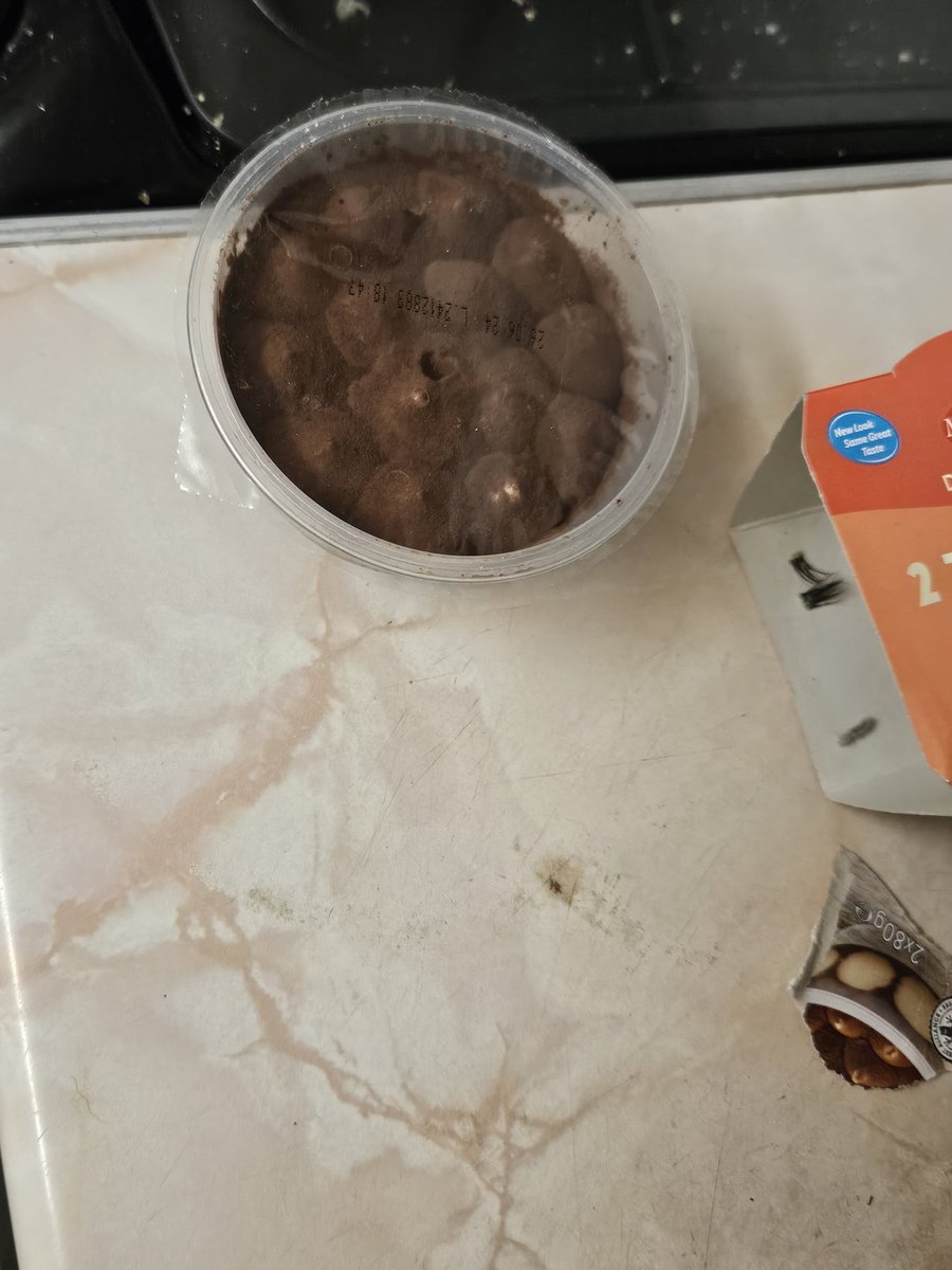 Lynchy_Stryder's tweet photo. @LidlGB found fake eyelashes on the bottom of some Tiramisu desserts we bought. Is this really acceptable? https://t.co/i3Olthc42D