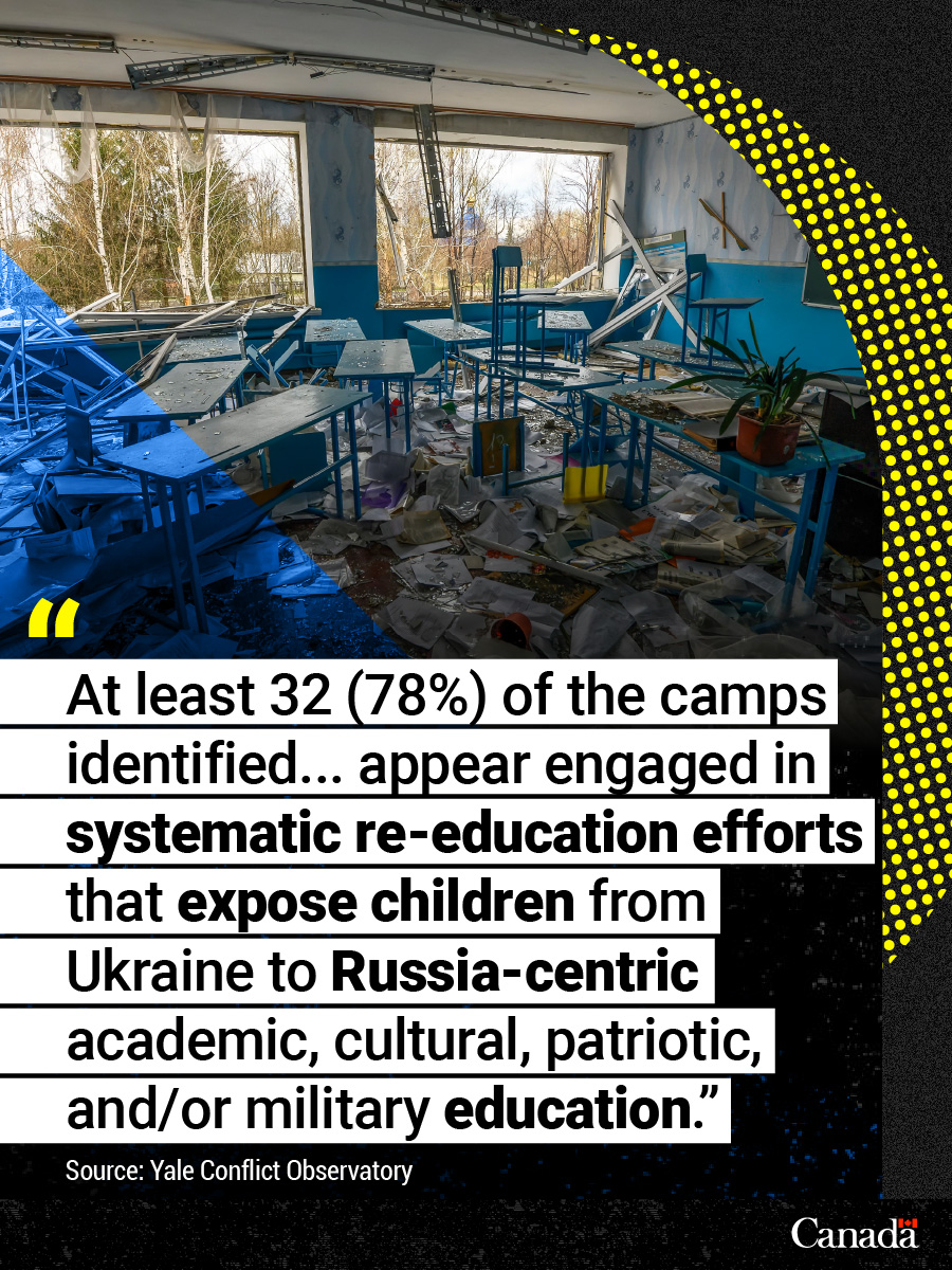 Russia tricked Ukrainian parents into sending their kids to 'summer camps,' which turned out to be indoctrination camps that imposed Russian propaganda and a skewed version of history on children. Many children are unable to return home. #BringKidsBack