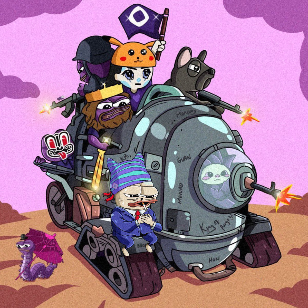 Gmonad! 💜 

Join @gvan_dev and I for our second episode of House of Molandak! 

Let’s vibe, and maybe you’ll get an invite to the TG 👀🔥 

Special co-host guest, the King himself, <a href="/kingloui/"></a> 

Art by: <a href="/Toy135653970511/">Toñy</a> 
Edit: <a href="/Liliia_Eth/">Liliia</a> 

Spaces reminder in the link below 👇