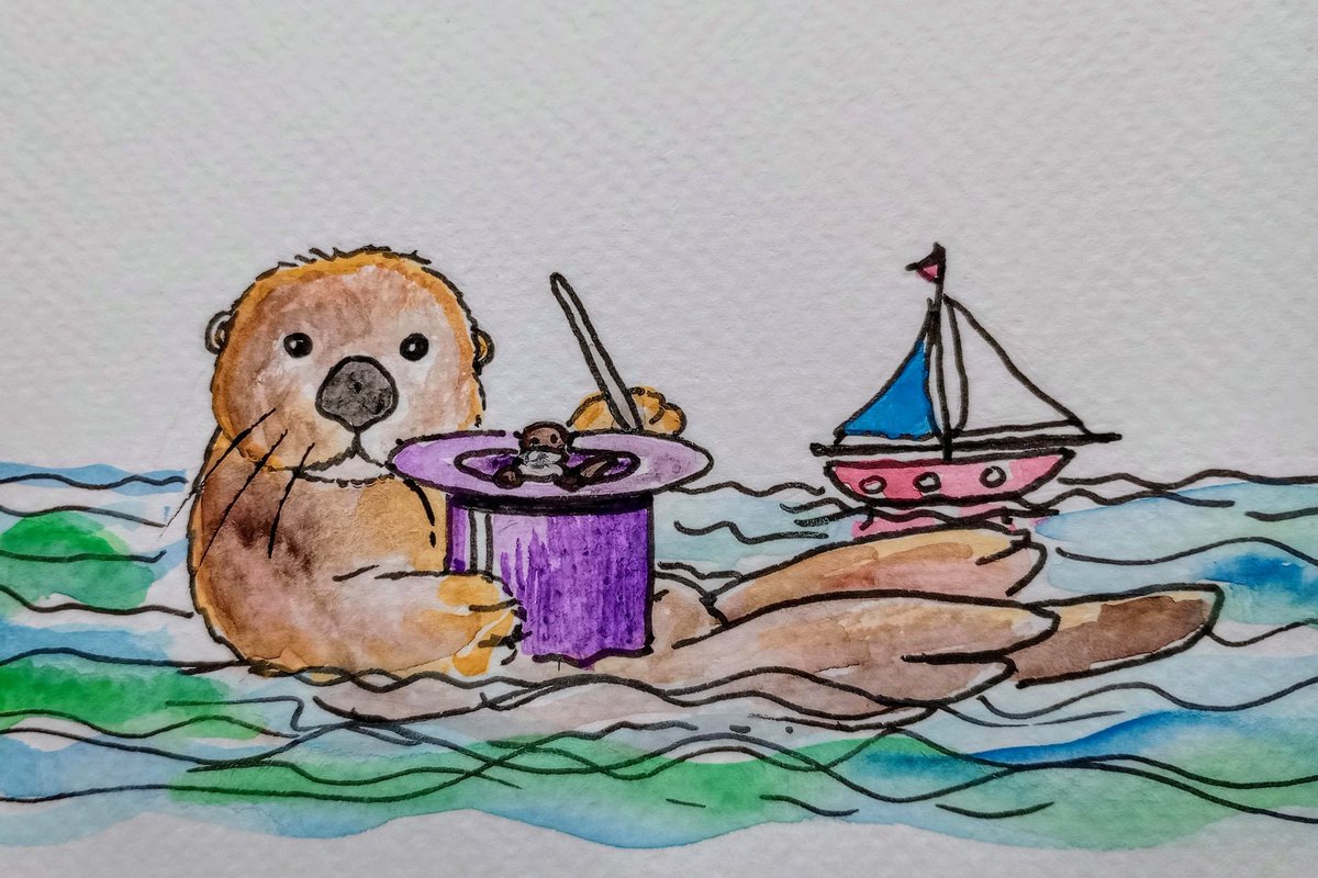 Totally cheating for this #AnimalAlphabets Monday! Sorry! 😜 This week's word is Sailboat so here is one with a Sea otter 🦦 (from my October art challenge 😁) Hope you have a great week! @AnimalAlphabets #seaotter #sailboat #youmayhaveseenthisbefore
