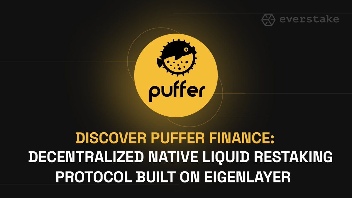 everstake_pool's tweet photo. .@puffer_finance is a decentralized native Liquid Restaking Protocol (nLRP) built on @eigencloud.
Its permissionless ecosystem enables anyone with 2 ETH to run a validator and protects validators from slashing on a technological level.
🐡 Learn more about Puffer's unique features and the opportunities it provides to both delegators and validators from our new blog post: https://t.co/2VFORsXsRV