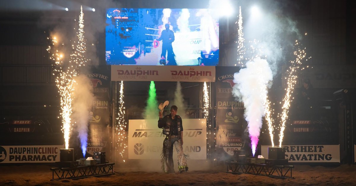 mazergroup's tweet photo. What a weekend of bullriding! Congrats to Dakota Buttar who won the Mazergroup PBR Dauphin presented by The Dauphin Adventure Fund on Friday. 🤠 We were proud to be part of such an awesome event!

Photos by Carey Lee

#mazergroup #pbr #newholland https://t.co/xB2VMvNObk