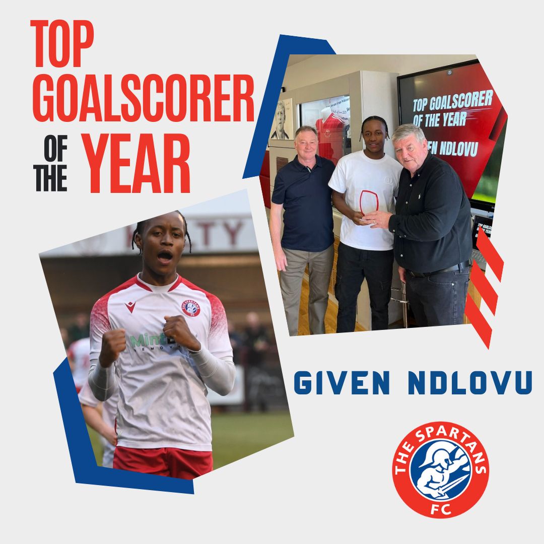 🏆 Top Goalscorer of the Year: With 29 goals this season, including 3 hat-tricks, @GivenNd9 took his Under 20s career total to 82. Presenting him with the trophy is Home Match Sponsor JB Contracts Limited.