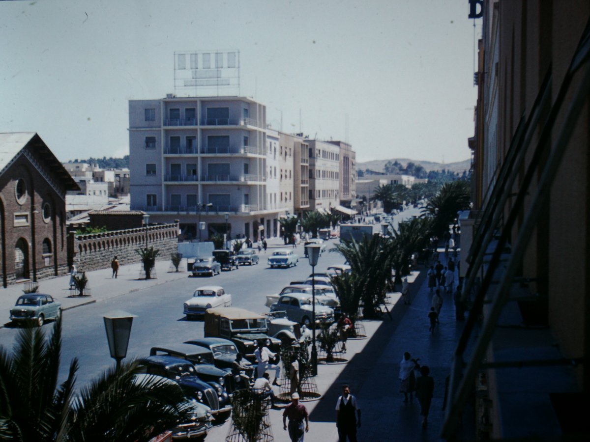 Haile Selassie Street in Asmara, Eritrea, 1950s