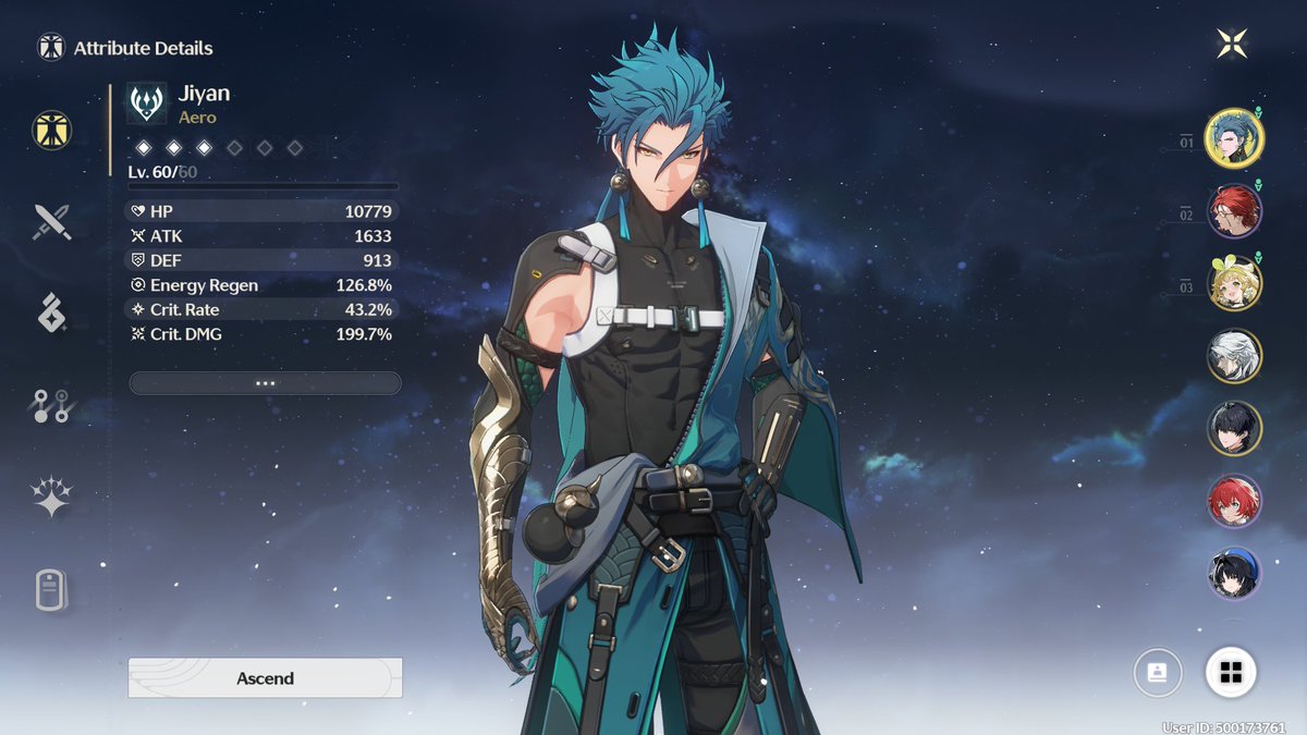 im_evl's tweet photo. After DAYS of hunting the cars, monkeys, and birds to EXTINCTION I finally have a solid build for this man! Really enjoying this game though! @Wuthering_Waves https://t.co/wa7P4HKZcn