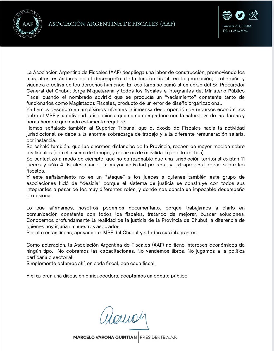 Respuesta Inecip y otras organizaciones.... El documento puede descargarse en: linktr.ee/asociacionarge…