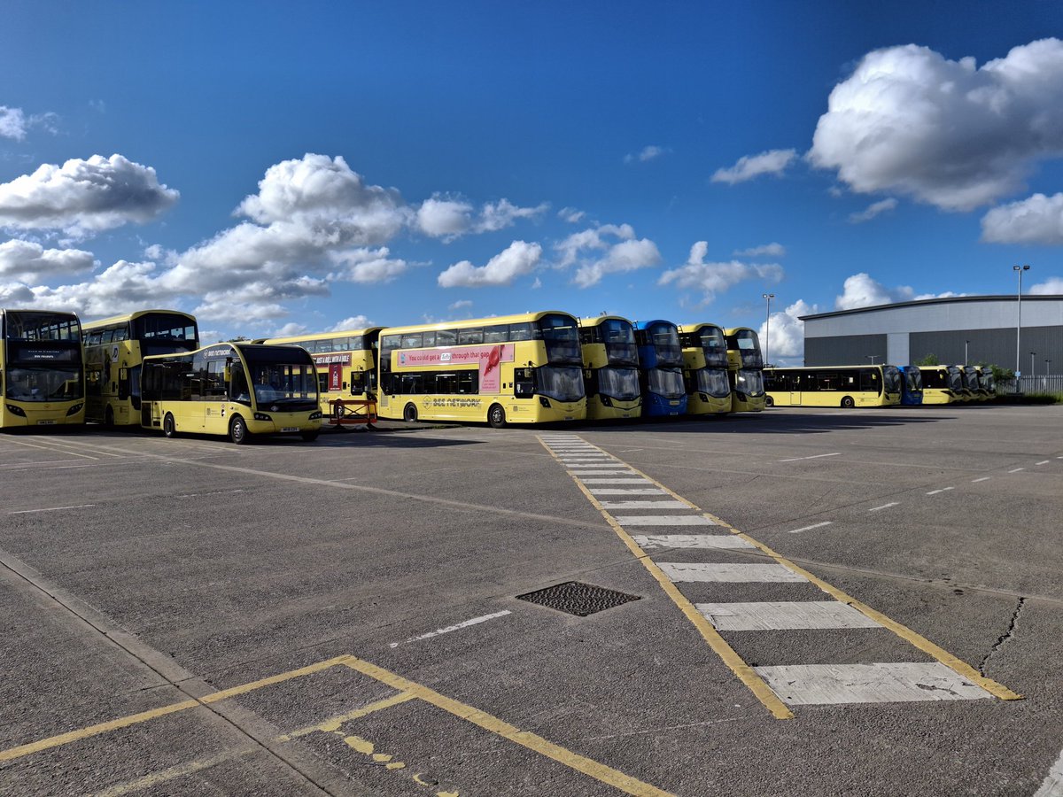 A whole lot of everything on this Bank Holiday #WiganDepot #Wigan #E400 #E200 #Streetdeck #OptareSolo #BeeNetwork