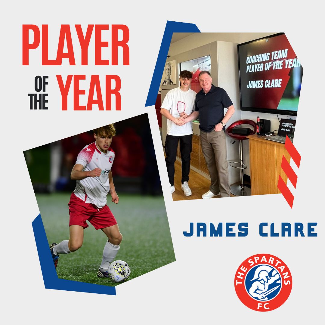 🏆 Coaching Team Player of the Year A young man who has brought a something different to proceedings this year. His energy, enthusiasm and desire to win impressing the Coaching Team this campaign. Oh and that goal on Friday 🚀 The winner for 2023-24 is James Clare.