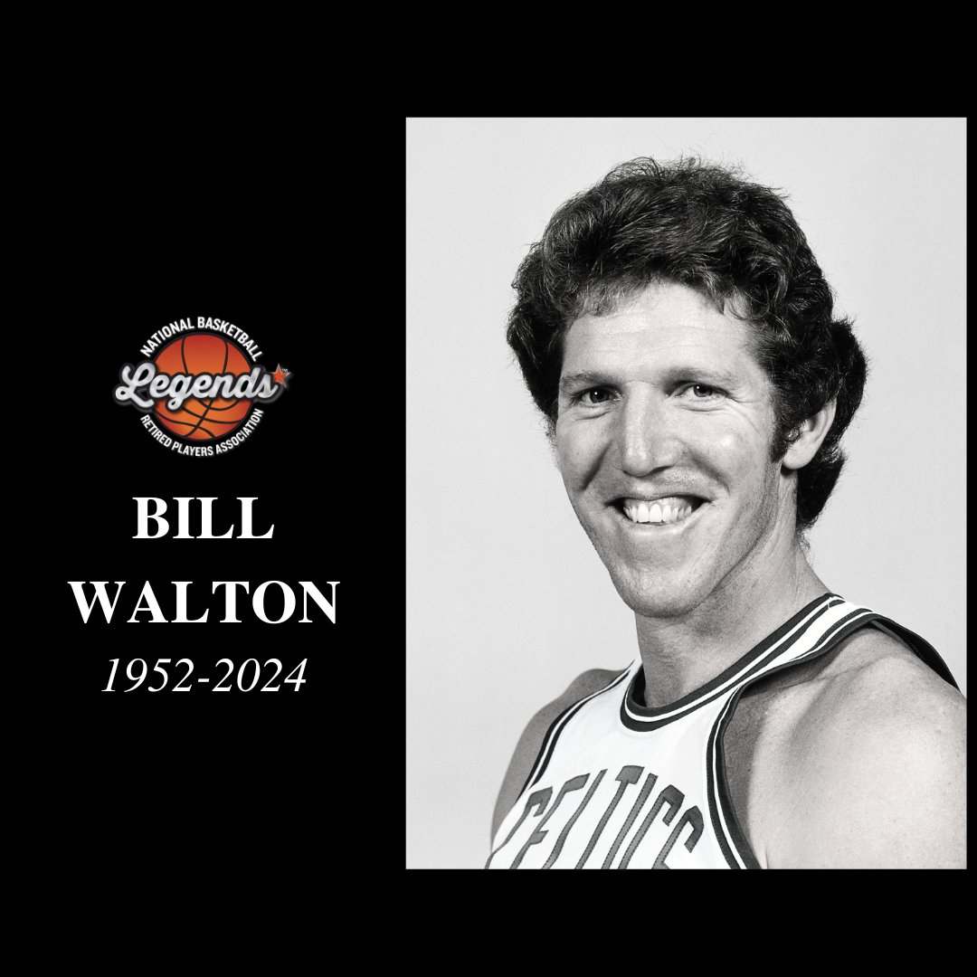 NBA Alumni 🏀 (@nbaalumni) on Twitter photo The basketball community has lost a Legend. Our hearts are with the family, friends and fans of Bill Walton.      
#LegendsForever The basketball community has lost a Legend. Our hearts are with the family, friends and fans of Bill Walton.      
#LegendsForever