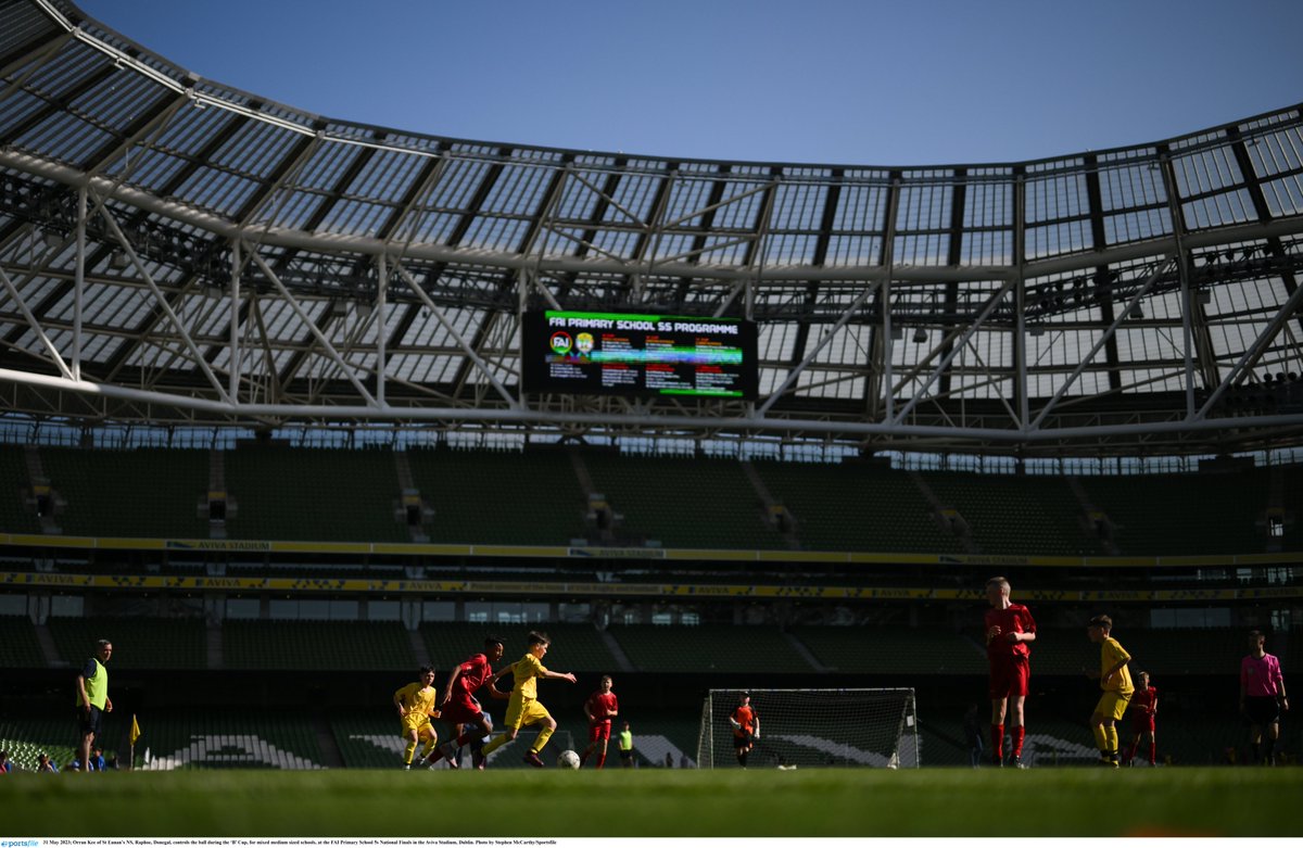 🗞️ The stage is set for the FAI Schools Primary 5s National Finals in the Aviva Stadium this Wednesday 👉 faischools.ie/national/news/… ⚽️ #Primary5s