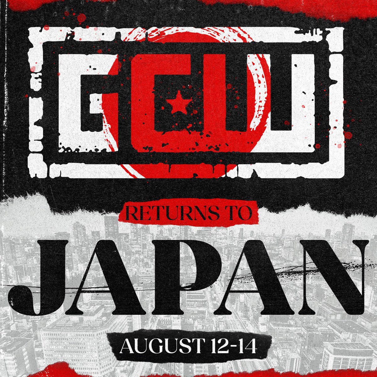 ICYMI GCW returns to JAPAN this Summer! The tour begins on August 12th at Korauken Hall with our friends from @ddtpro! Additional info to be posted soon...