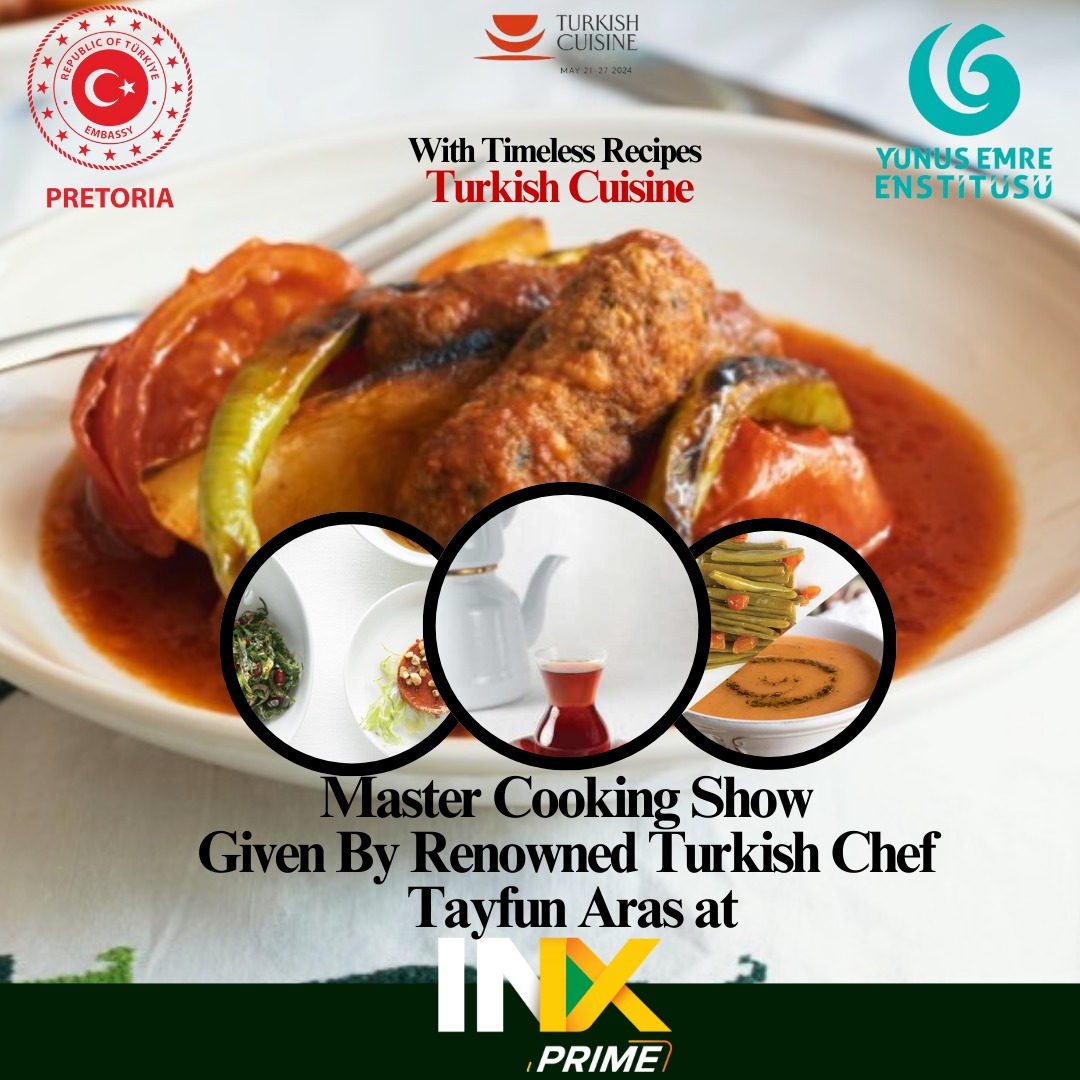 The #sustainable and #zerowaste features of Turkish cuisine will be showcased on #TurkAegean Flavors on INX Prime Live with a renowned chef from Türkiye. 

Join us at 19:45 on 31 May on @InxPrime 

#türkmutfağıhaftası
#turkishcuisineweek
#turkaegean

@TC_PretoryaBE
