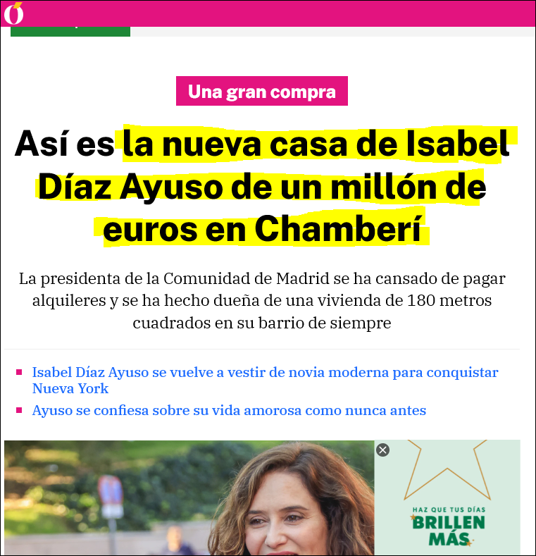 @FonsiLoaiza Según publicaron La Razón y otros medios en 2023 era Ayuso la que se compró el piso Aquí pasa algo. + publicaciones en google