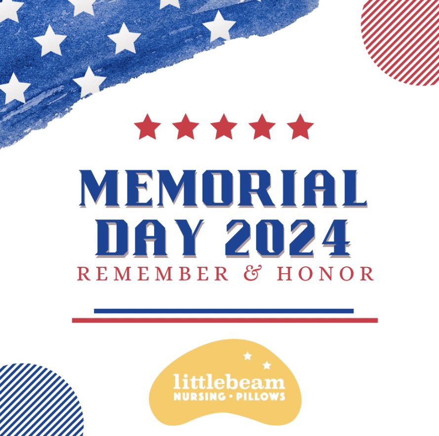 LittleBeam wishes you a good day of remembrance and thought to our  soldiers 🇺🇸🇺🇸🇺🇸

#memoryday #memorialday #memorialdayweekend #soldiers #memories #usforces #littlebeam #breastfeedingmom #lactation #nursingpillow
