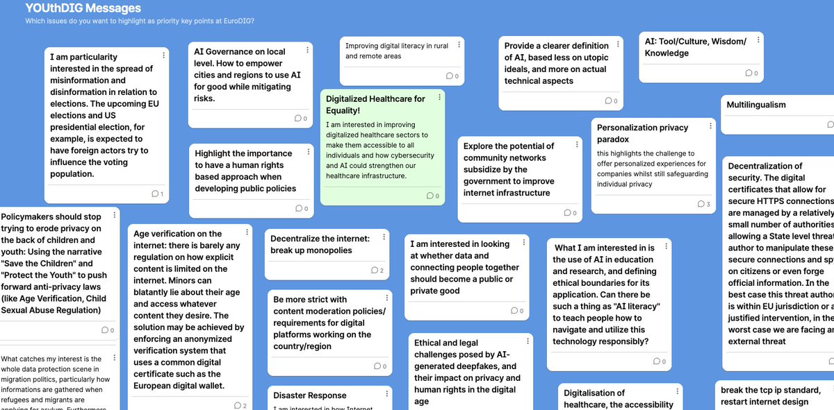 #YOUthDIG is in full swing! Our cohort is currently working on their ideas and transforming them into the Youth Messages, which will be presented at the #EuroDIG2024 Opening Ceremony. Find out more in our latest newsletter and register to participate!

eurodig.org/eurodig-news-2…