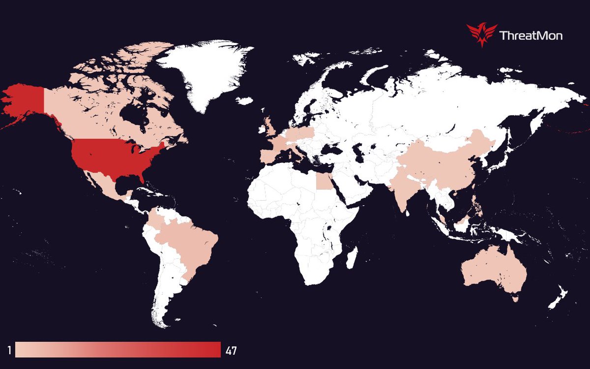 🚨This Week #Ransomware Activities🚨

Top Actives Groups
- #Play 12
- #ArcusMedia 11
- #LockBit 9
- #RansomHouse 7
- #BianLian 7

Top Targeted Countries
🇺🇸 #UnitedStates 47
🇫🇷 #France 6
🇬🇧 #UnitedKingdom 6
🇧🇷 #Brazil 4 
🇪🇸 #Spain  3

Top Targeted Sectors
- #Manufacturing 17
-