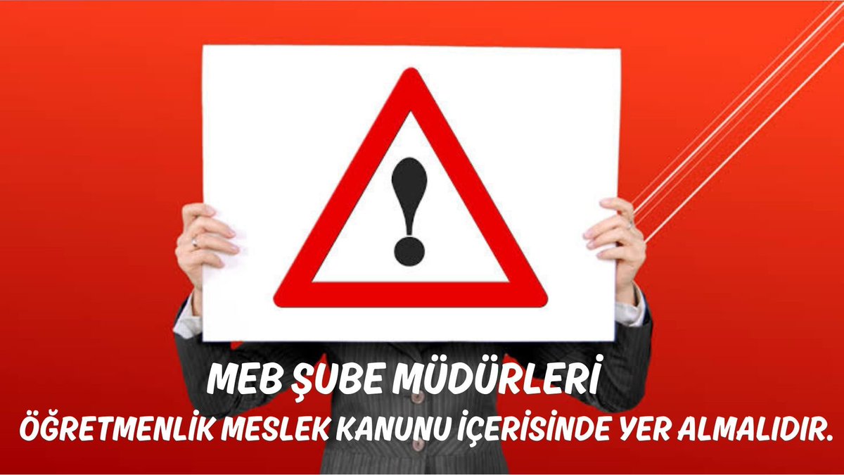 #OMKBizsizOlmaz

Milli Eğitim Bakanlığı bünyesinde görev yapan;
✔️Şube Müdürleri
✔️İlçe Müdürleri
✔️İl Müdür Yardımcıları
✔️Maarif Müfettişleri
Öğretmenlik Meslek Kanunu içerisinde yer almalıdır.

<a href="/tcmeb/">Millî Eğitim Bakanlığı</a>