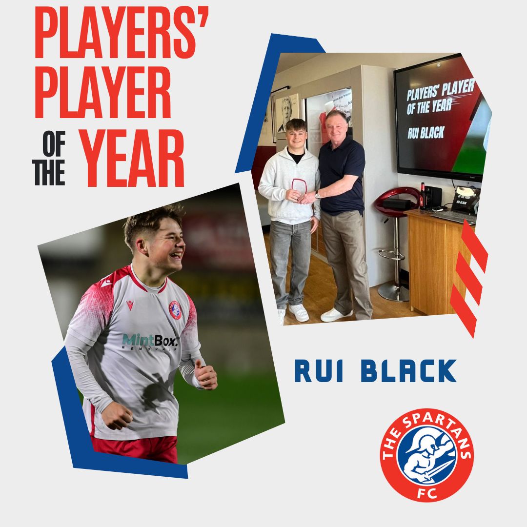 🏆 Players' Player of the Year Recognition from your peers is always a valuable reward and often regarded as most prized one. This season saw the trophy go to a tenacious, tough tackling grafter. Congratulations, Rui Black.