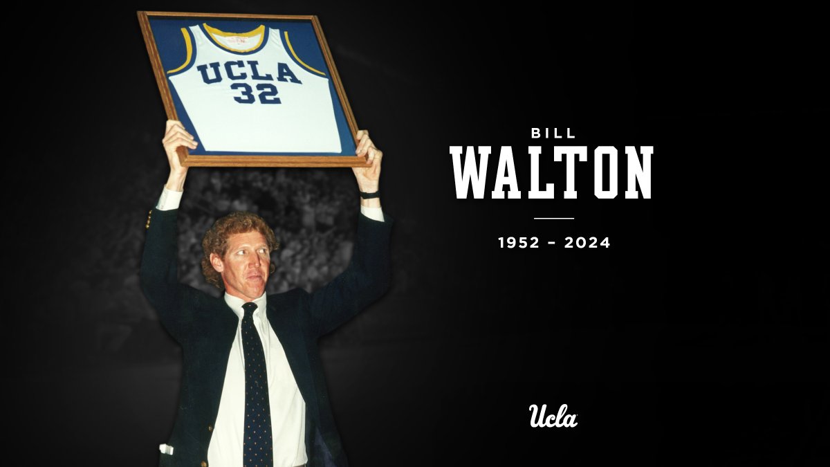 UCLA mourns the passing of two-time NCAA champion Bill Walton, a Naismith Hall of Fame inductee (1993) and charter member of the @UCLAAthletics Hall of Fame (1984). 𝑰𝑵 𝑴𝑬𝑴𝑶𝑹𝑰𝑨𝑴: ucla.in/3V0UzTb