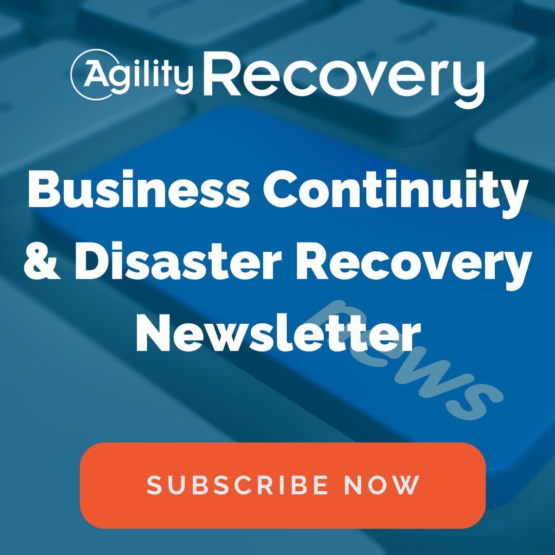 Business continuity and disaster recovery are ever evolving. Don't be left behind - join thousands of #resilience professionals and subscribe to Agility's weekly #newsletter for news, updates, and resources: info.agilityrecovery.com/agility-newsle…
#businesscontinuity #disasterrecovery
