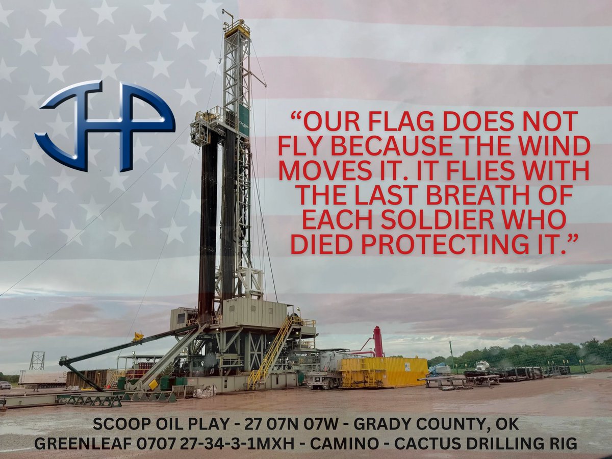 In Memory of Many, in Honor for All. 🇺🇸 #MemorialDay #MemorialDay2024 #JHP #JohnHenryPetroleum #SCOOP #STACK #OilandGas #DrillingRig