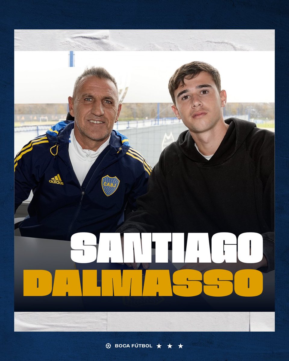 Santiago Dalmasso firmó su primer contrato con Boca.