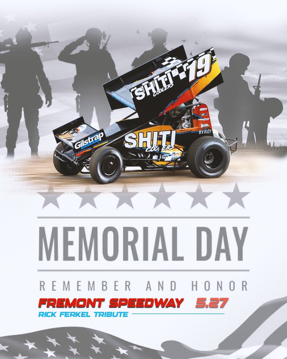 Today we honor all the men & women that have fought for our country and continue to do so. From everyone at HM, we thank you for your service. 🇺🇸 

📍 @FremontSpeedway @WorldofOutlaws 
⏰ Hot laps at 6:30pm est. 
📺 @dirtvision 
📲 @MyRacePass 

📸@Dirtroots_Jess 
@shiti_coolers