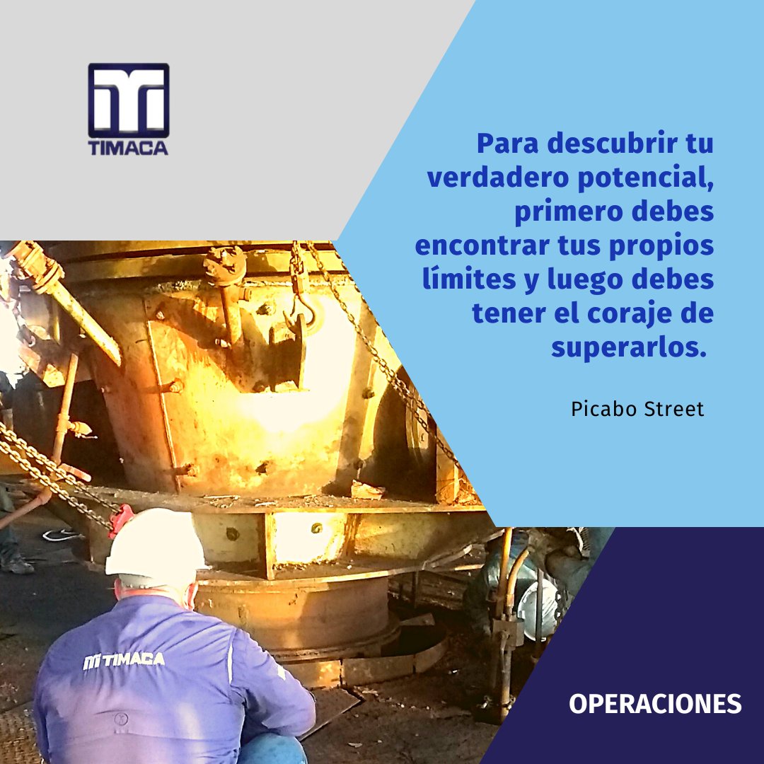 En Timaca trabajamos día a día por superar los retos.
#JuanCarlosCaiazza #JuanCaiazza #JuanCarlosCaiazzaGrandolio #Gerencia #Liderazgo #Motivación #Timaca   #PuertoOrdaz #Matanzas
