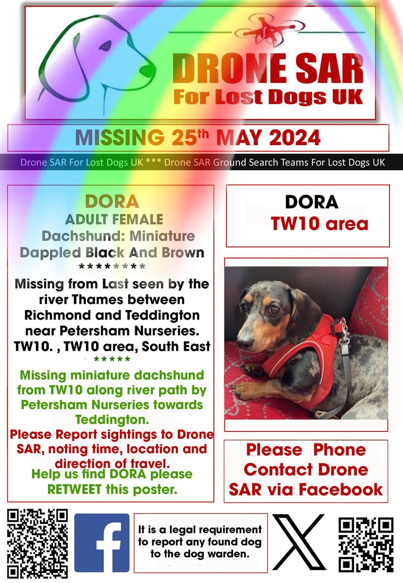 #RIPDORA Sadly DORA didn't make it back home, our hearts and thoughts go out to her family at this sad time 😢 #RIP #RainbowBridge #DroneSAR