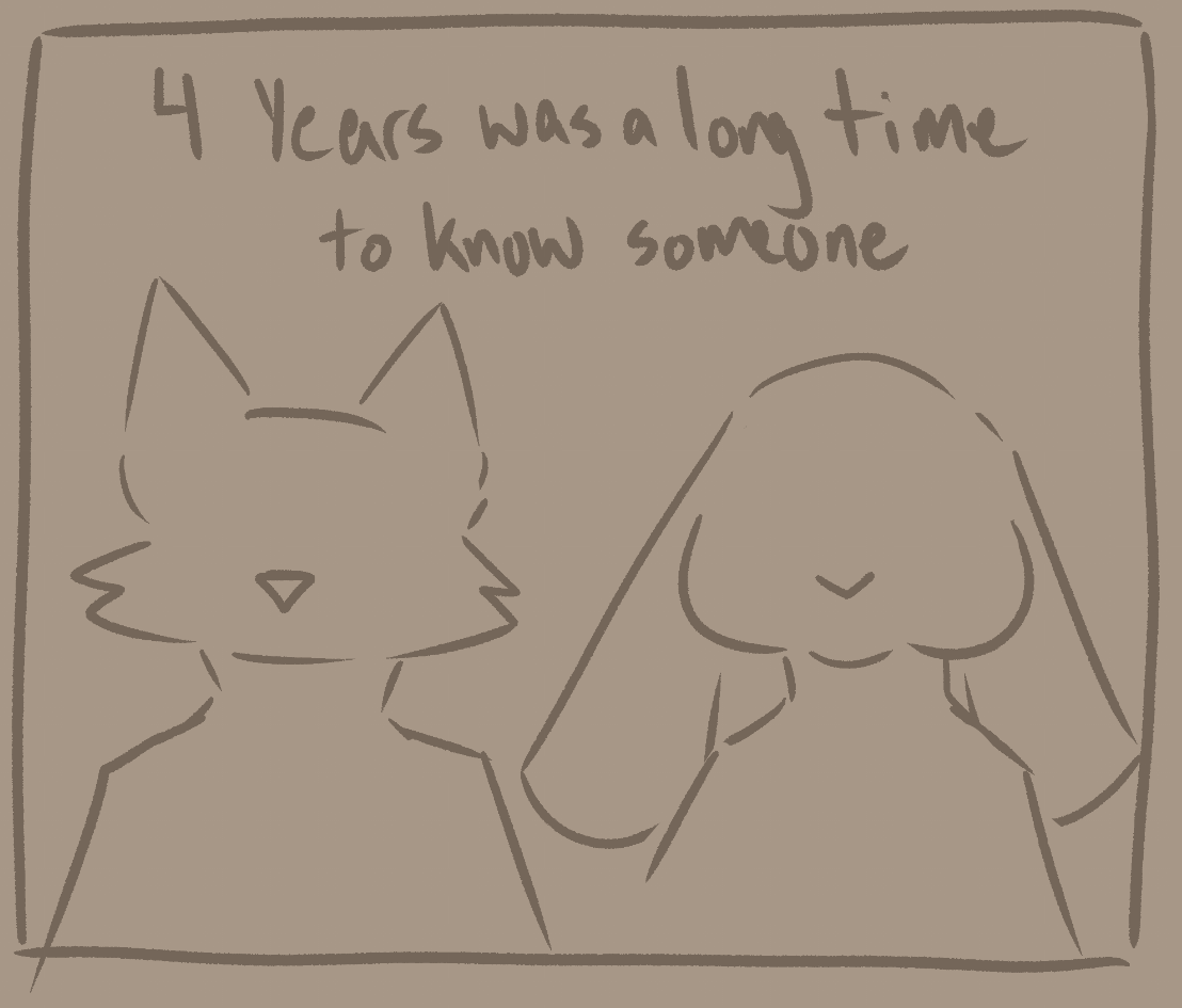 EnderHowls's tweet photo. 4 years was a long time to know someone -
small comic about losing one of my best friends
1/6 https://t.co/uDdfdgULfo