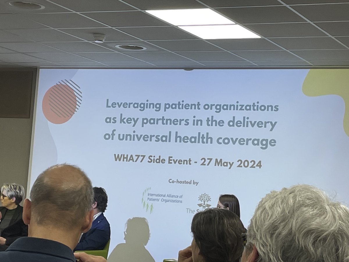 An important discussion at #WHA77- patient centered health systems are essential for achieving #UHC @iapopatientvoice ⁦@ICNurses⁩ #nothingaboutuswithoutus