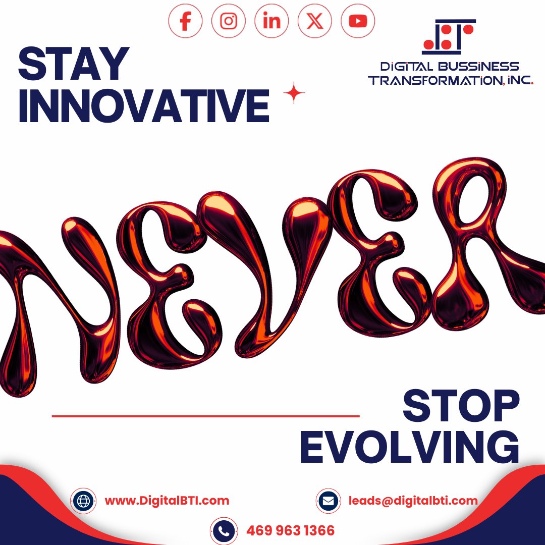 Let's embrace change with DigitalBTI, push boundaries, and shape the future together. 💡🚀

Go to DigitalBTI.com!

#DigitalBTI #Innovation #Evolution #FutureForward #BusinessGrowth #Entrepreneurship #SuccessMindset #TechTrends #StayInnovative #ShapeTheFuture