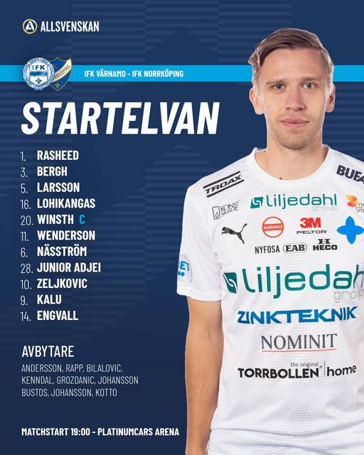 🇸🇪 Allsvenskan

Marco Bustos is available off the bench for Värnamo this morning against Norrköping.

#CanPL | #CanucksAbroad