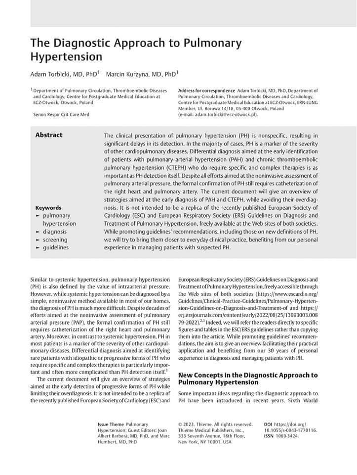 🔴 The Diagnostic Approach to Pulmonary Hypertension 
thieme-connect.com/products/ejour…