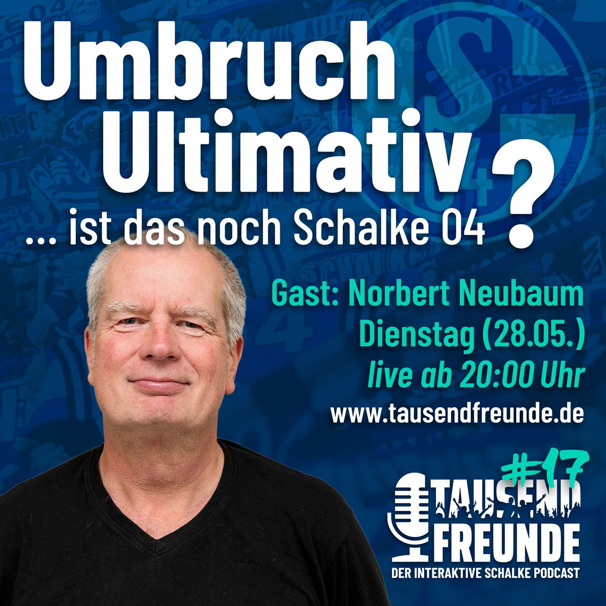 Umbruch, Neuanfang, Neustart - wieviel Prädikate mag der #S04 noch benutzen?
 @TFpodblog  nennt es Umbruch Ultimativ!
Eigentlich fehlt noch ein Schalke reloaded 🤔
Wen trifft man morgen im "ultimativen" Debattenraum 😉