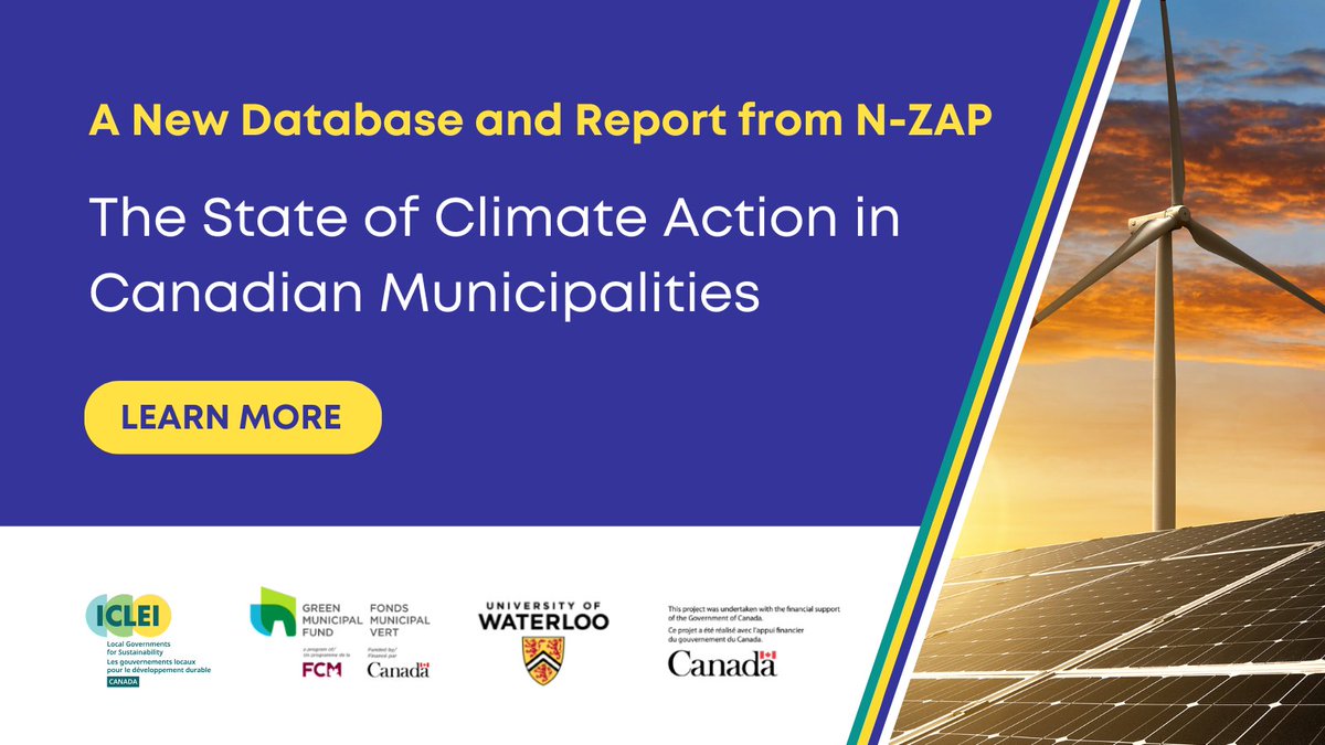 NEW resources for Canadian municipalities! The Municipal Net-Zero Action Research Partnership (N-ZAP) launched a new database and report that reveal the state of #ClimateAction in municipalities across Canada today. Learn more 👉 pcp-ppc.ca/resources/the-…