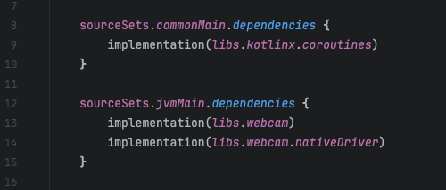 suhtai_'s tweet image. I'm trying to decide which one is clearer when defining dependencies using #Gradle and #Kotlin #Multiplatform.

They both do the same. I like the lack of indentation in the first option, but I'm unsure if the scoping makes it easier to follow. What do you folks think? (poll 👇)